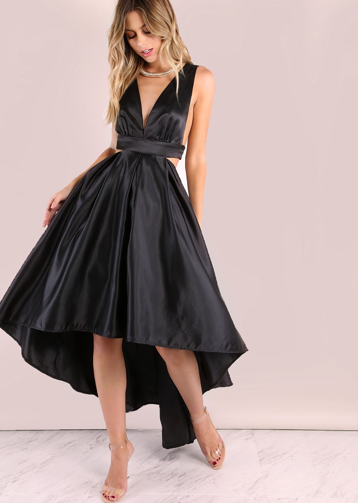 high low cut dresses