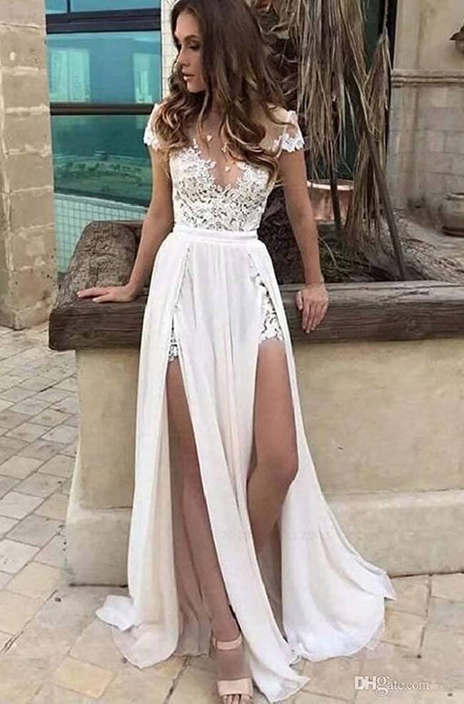 casual long dresses with slits up the side