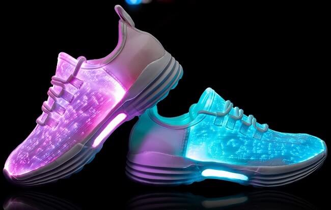Light Fiber Optic LED Shoes Luminous Trainers Flashing Sneakers for Festivals light up led sneakers , led sneakers for adults