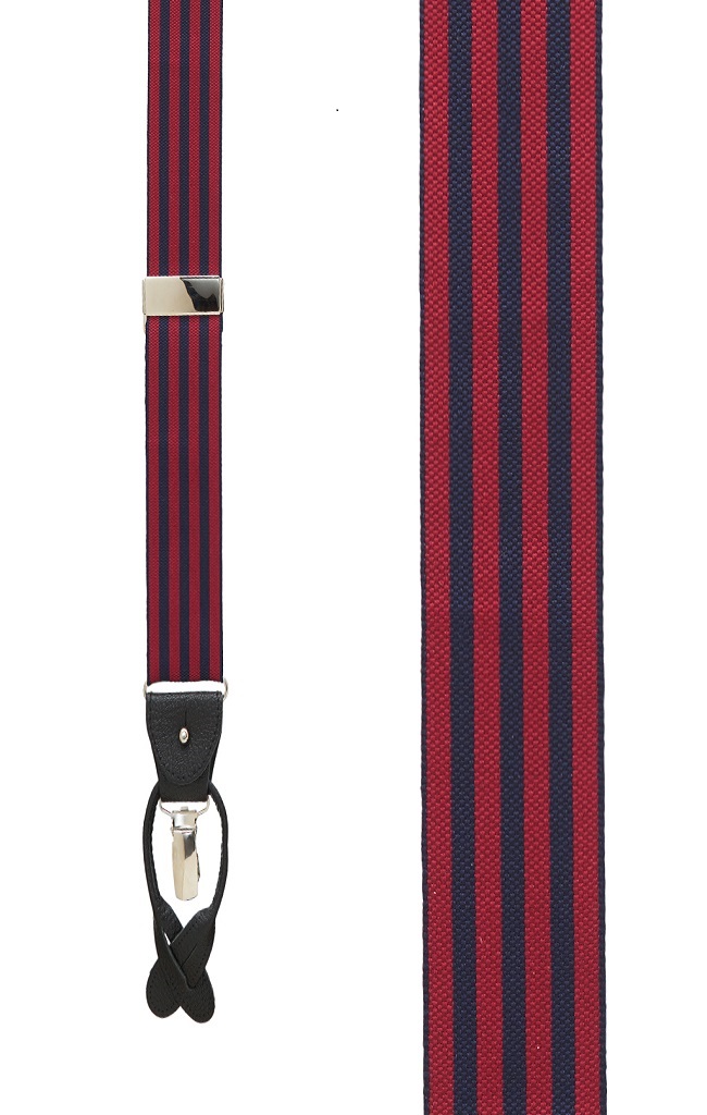 Barathea weave suspenders for men