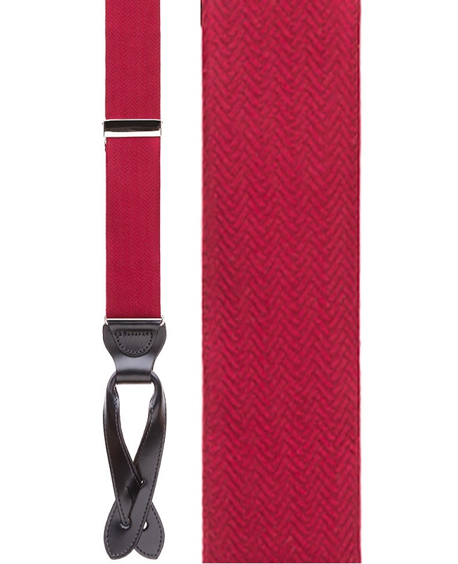 Herringbone suspenders for men