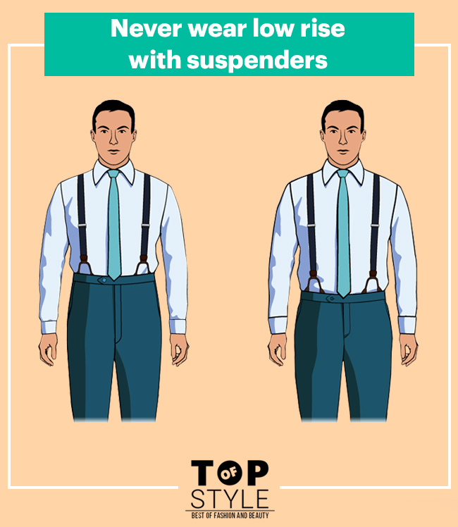 Match the trouser with suspender for men,rise trouser with suspenders