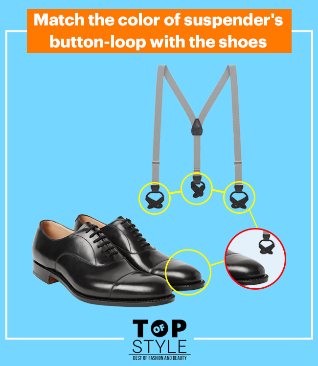 Match suspender with shoes,How to match suspender with shoes