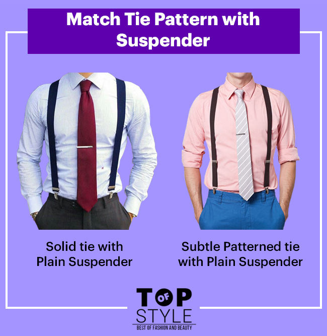 Match tie pattern with suspender for men,tie pattern with suspender