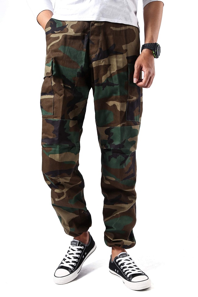 slim fit military cargo pants