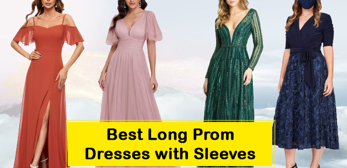best long prom dresses with sleeves