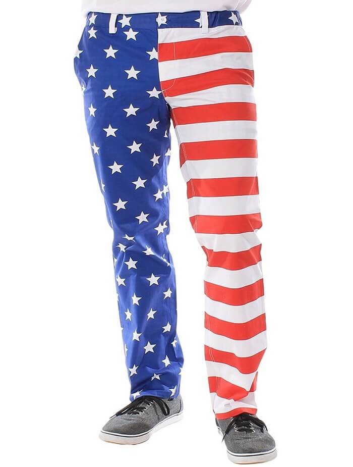 BesserBay Mens American Flag Pants 4th of July Patriotic Baggy Workout Pants 