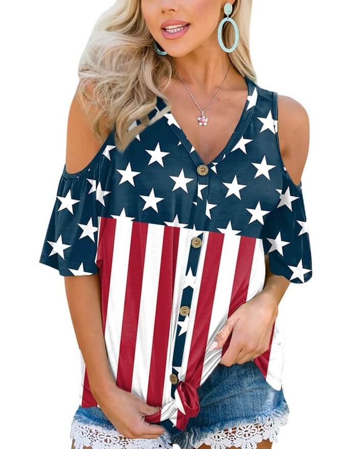 Best Patriotic T-shirts & Shirts for Women to Wear on 4th of July Day ...