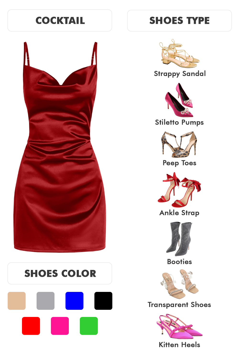 shoes to wear with red dress