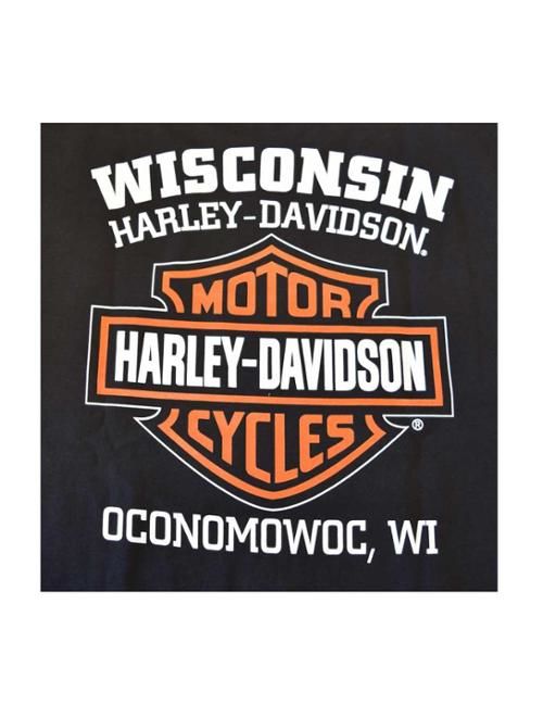 Men's Distressed Elongated Bar & Shield Black T-Shirt 30296553, Harley Davidson