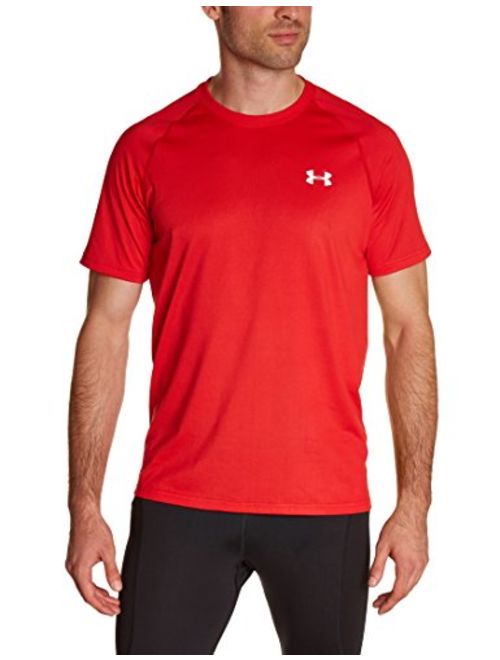 Under Armour Men's UA TechTM Short Sleeve T-Shirt, Red/White, X-Large