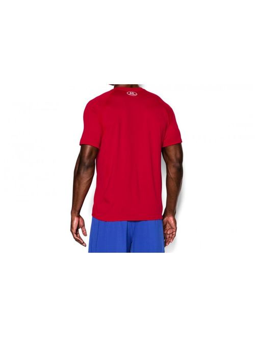Under Armour Men's UA TechTM Short Sleeve T-Shirt, Red/White, X-Large