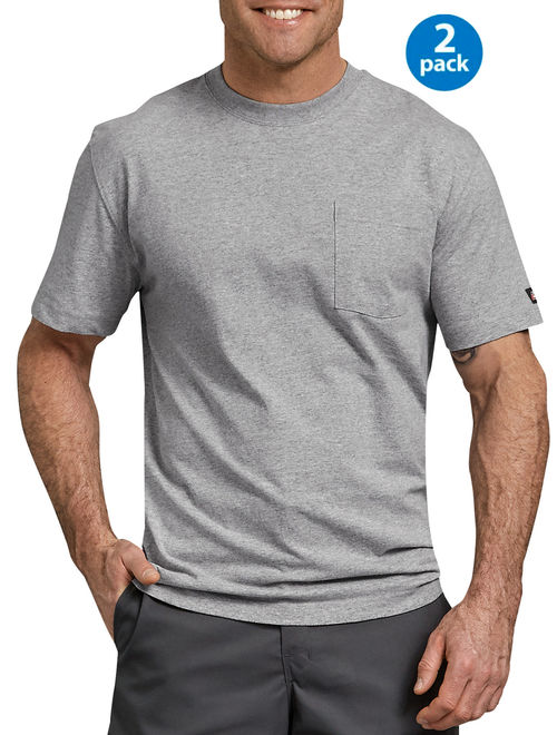 Dickies Big Men's Short Sleeve Heavy Weight Pocket T-Shirt, 2 Pack