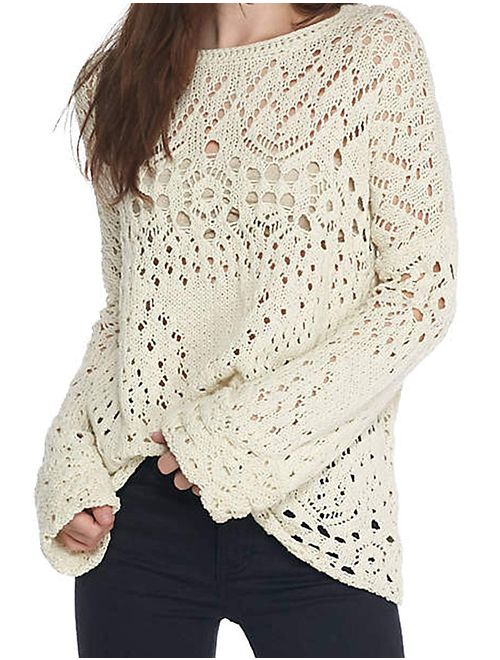 Free People traveling lace sweater
