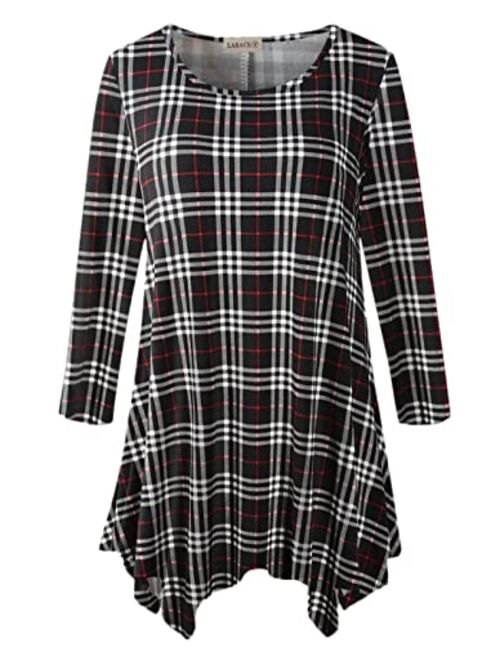 Buy LARACE Women Plus Size 3/4 Sleeve Loose Tunic Tops online | Topofstyle