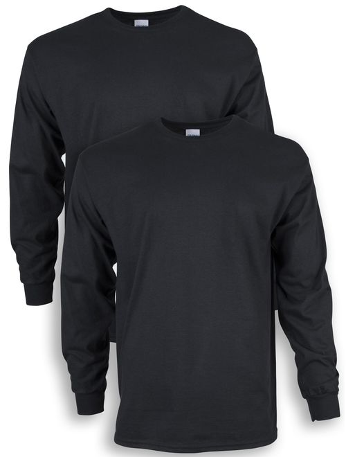 Gildan Men's Ultra Cotton Long Sleeve T-Shirt, Style G2400, 2-Pack