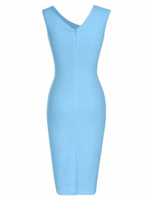 Buy MUXXN Women's Retro 1950s Style Sleeveless Slim Business Pencil Dress  online | Topofstyle