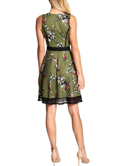 Guess Womens Floral Print Knee-Length Cocktail Dress