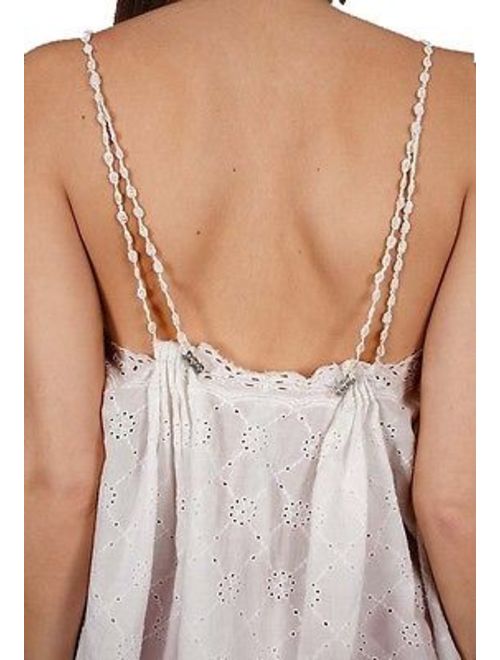 New 1511 Free People New Romantics Wildflower Eyelet Cami White X-small XS $88