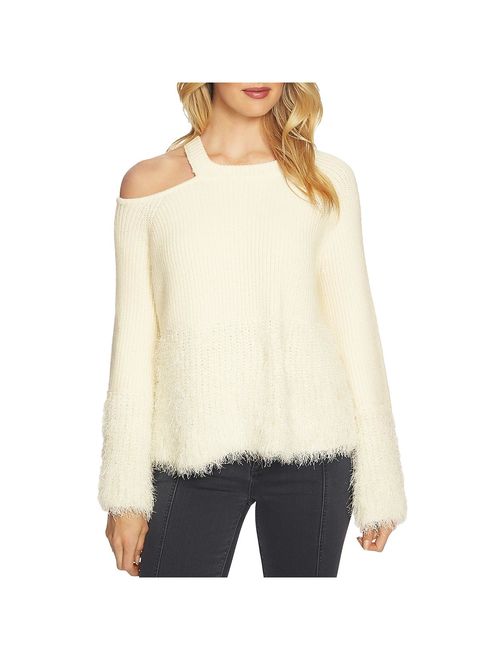 1.STATE Womens Cold-Shoulder Pullover Sweater