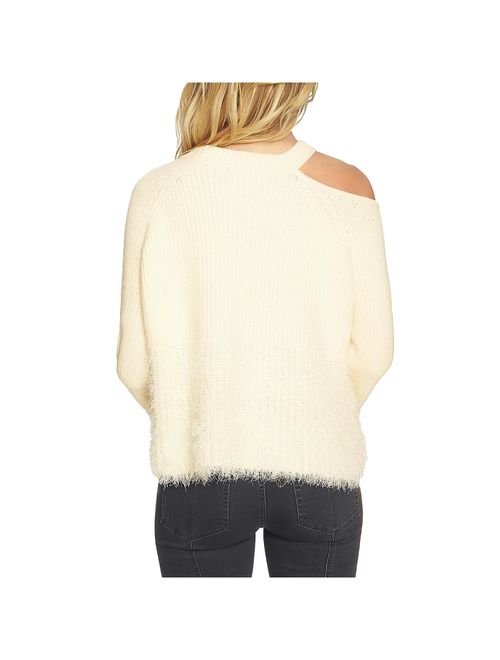 1.STATE Womens Cold-Shoulder Pullover Sweater