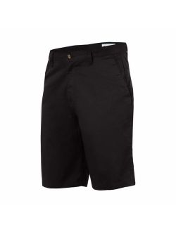 Men's Solid Relaxed Fit Ziper Fly Frickin Chino Short