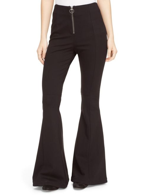 Free People Women's 'Born to Be Wild' Zip Front Flare Pants