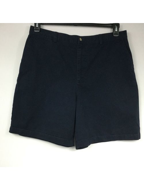 Preswick & Moore Men's Shorts Cotton Flat Front Casual Walking Black Size 38