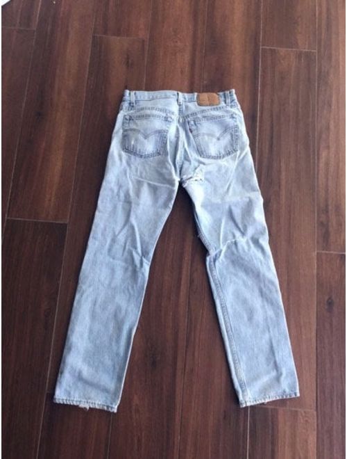 Levi's Vintage Levis 501 Jeans | Ripped Distressed Levis Jeans with Holes | 80s 90s High Waisted Blue LEVIS | Redone Restructured Straight W 28"