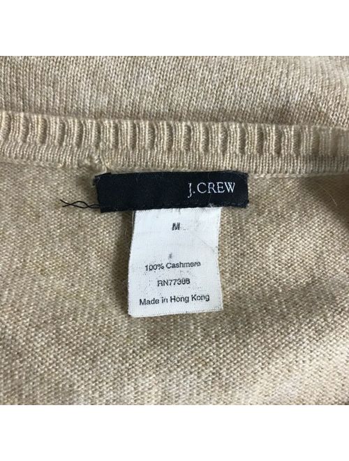 J.Crew J Crew Womens Medium Solid Beige 100% Cashmere Vest