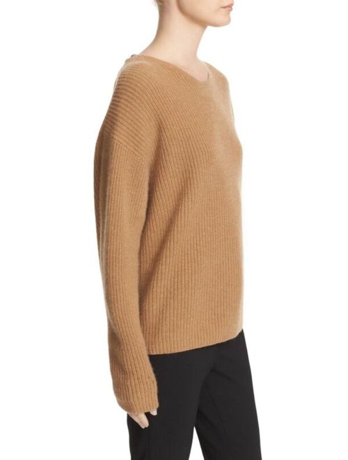 NEW Theory Twylina Cashmere Sweater in Twine - Size L #S253