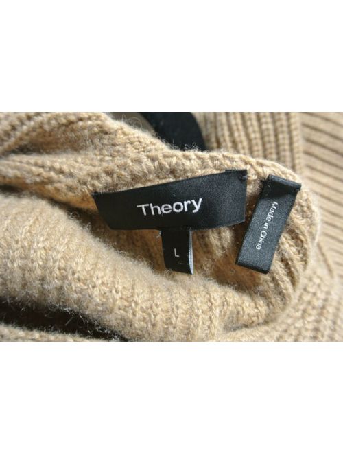 NEW Theory Twylina Cashmere Sweater in Twine - Size L #S253