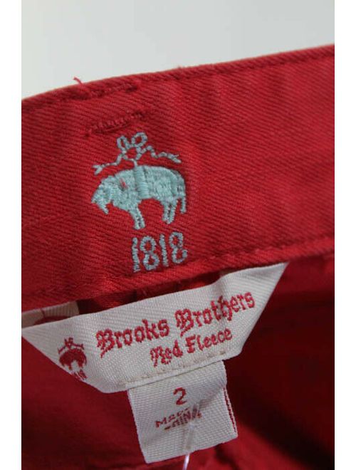 Brooks Brothers Womens Jeans Size 2 Bright Red Cotton Mid Rise Skinny Leg