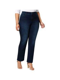Womens Blue Denim Classic Straight Jeans Plus 20W BHFO 4840