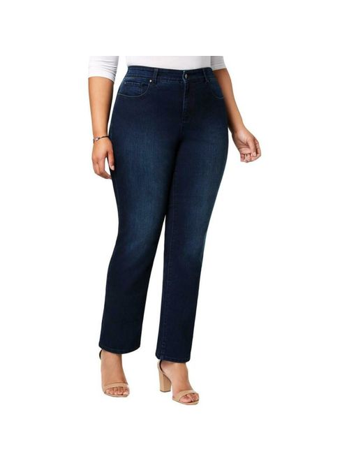 Charter Club Womens Blue Denim Classic Straight Jeans Plus 20W BHFO 4840
