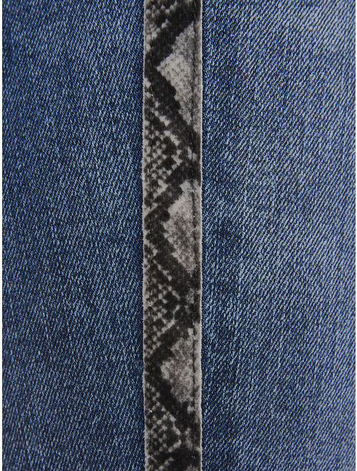 Sofia Jeans by Sofia Vergara Sofia Jeans Veronica Side Stripe Cuffed Straight Leg High Waist Jean Women's