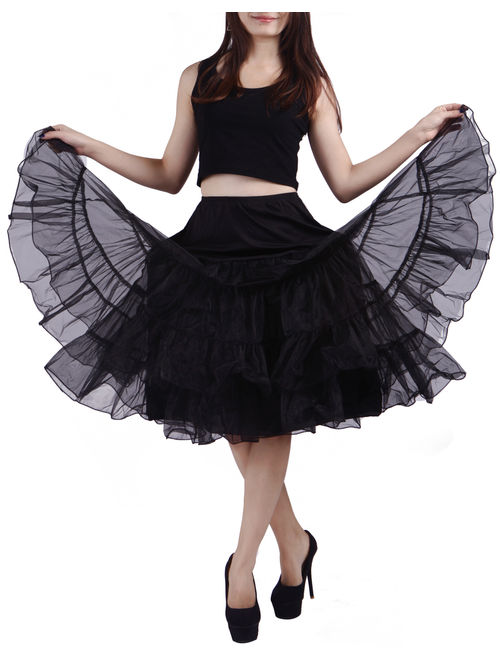 Buy Women's Petticoat Tutu Skirt Vintage Rockabilly Swing Dress ...