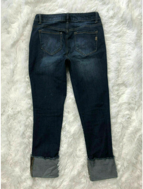 1822 Denim 4 Taylor Cuffed Capri Crop Skinny Jeans Soft Stretch Womens Pants