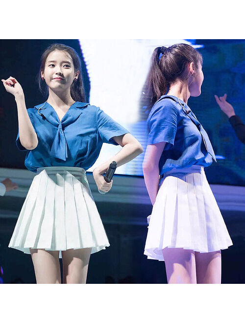 New Women Tennis High Waist Plain Skater Flared Pleated Short Mini Skirt Shorts