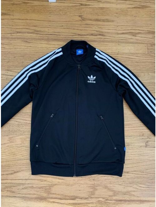 Adidas Womens Black Athletic Lightweight Bomber Jacket Outerwear XS