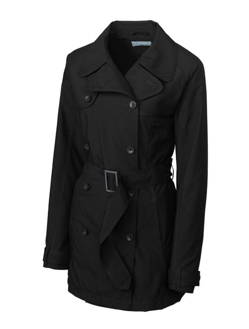 Cutter & Buck Women's CB WeatherTec Mason Trench Coat, Black - L