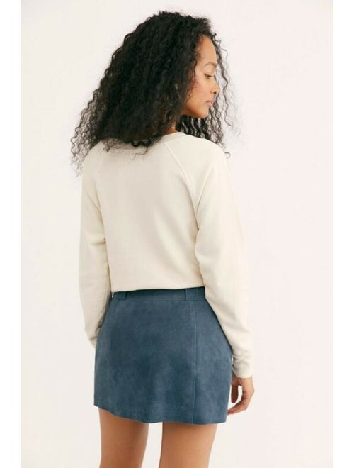 NWOT Free People Mod Leather Mini Skirt 2