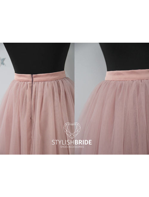 Dark Blush / Blush Tulle Skirt Casual Women&#39;s, Tulle Skirt Bridal, Blush Women Tulle Skirt, Blush Princess Skirt, Wedding Blush Tulle Skirt