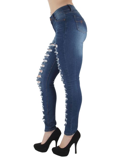 Classic Design, Ripped Distressed, Destroyed Skinny Jeans
