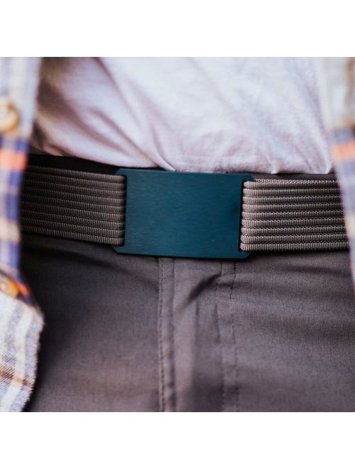 GRIP6 Web Belts for Men Fully Adjustable Casual Belt Strap & Belt Buckle Nylon Belt 