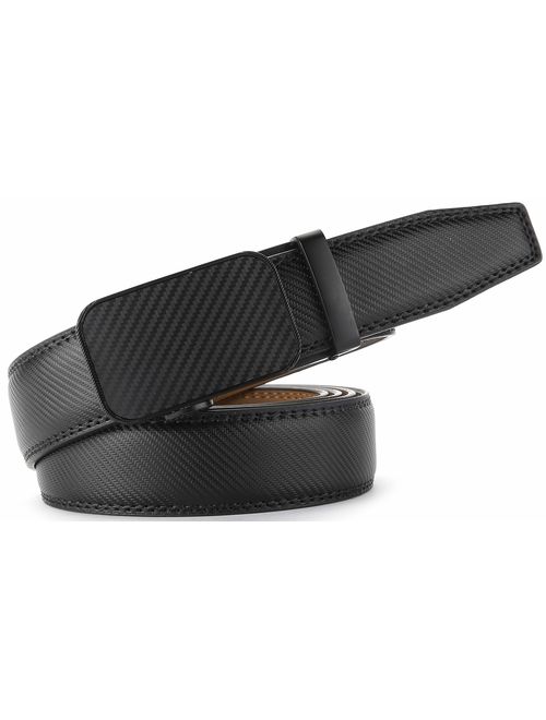 Marino Avenue Marino Men's Genuine Leather Ratchet Dress Belt With Automatic Buckle, Enclosed in an Elegant Gift Box
