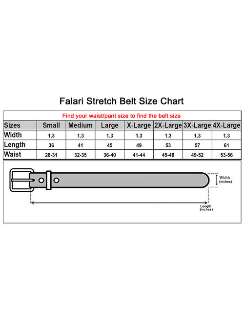 Falari Men Women Canvas Elastic Fabric Woven Stretch Braided Belt - 20 Variety Colors