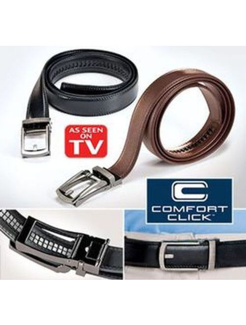 Costyle New Comfort Click Belt Men Automatic Adjustable Leather Belts As Seen On TV,Brown