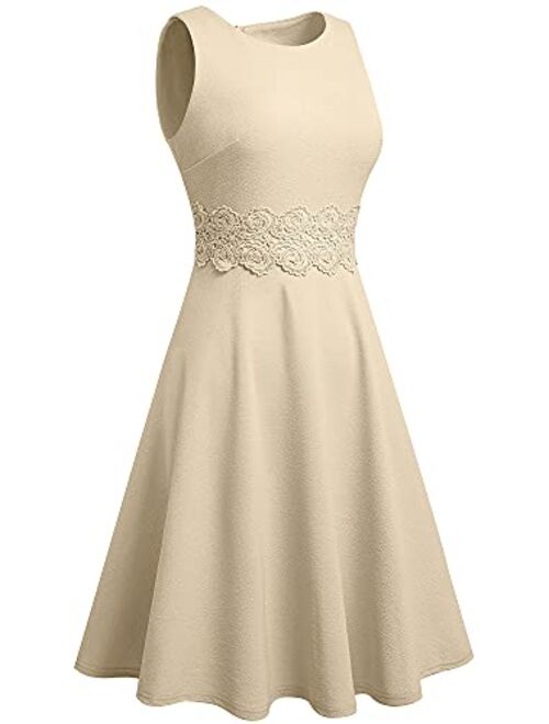 Buy HOMEYEE Women's Sleeveless Cocktail A-Line Embroidery Party Summer  Wedding Guest Dress A079 online | Topofstyle