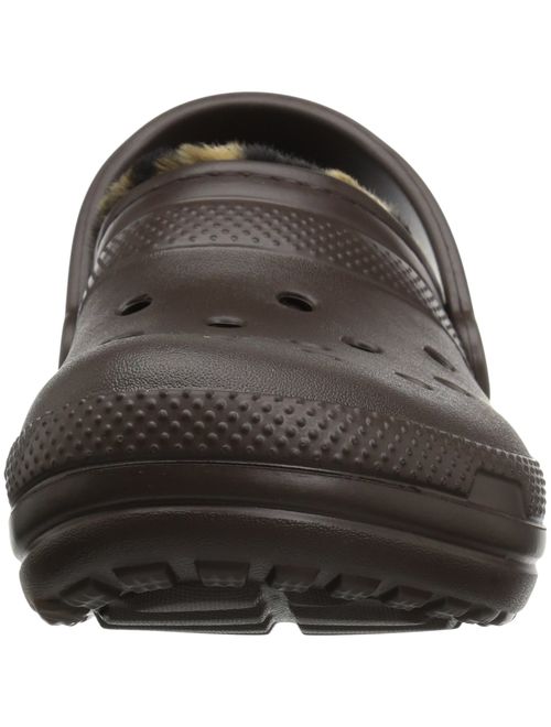 Crocs Men's and Women's Classic Lined Clog | Indoor and Outdoor Fuzzy Slipper